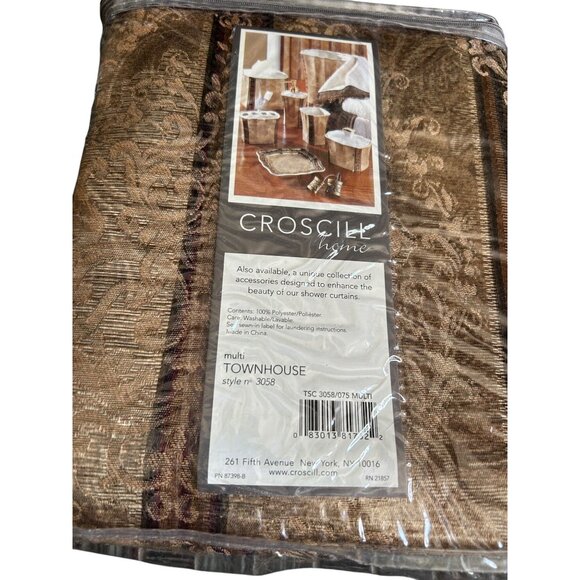 Croscill Home Townhouse Shower Curtain 72" W X 75" L Polyester/Cotton bathroom b - Picture 5 of 5